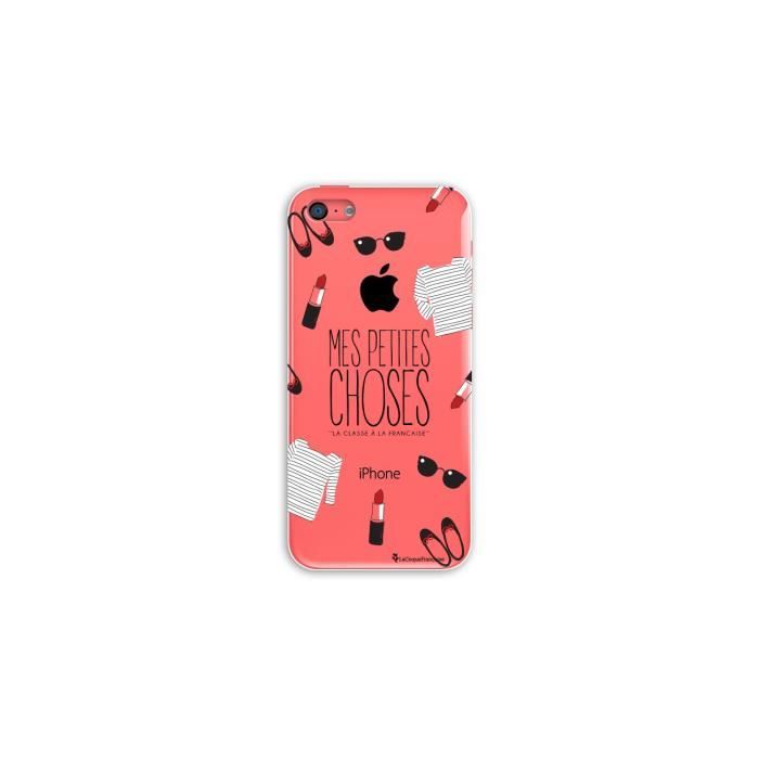 Coque iPhone 5C rigide transparente Mes Petites Choses Ecriture Tendance et Design La Coque Francaise