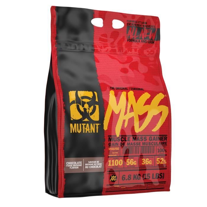 Mutant Masse 6800g Brownie au chocolat Mutant Gainers - Prise de Masse