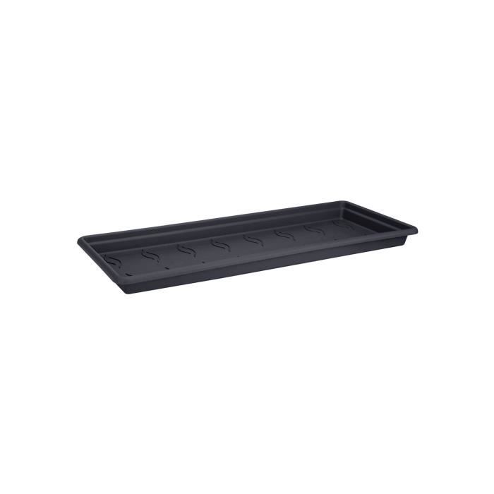 ELHO Soucoupe pour jardinière Green Basics 60 - Vivre noir - Extérieur - XXL - Ø 54,9 x H 4,6 cm