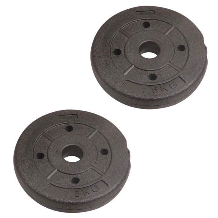 2 PCS Comprimés Haltères En Enduit Pièce D'haltère Robuste Muscle Exercice Accessoires BARRE - HALTERE - POIDS