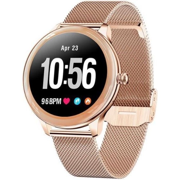 XWatch Lady Pro, Montre Connectée Femme, Appels et SMS, Bracelet Milanais