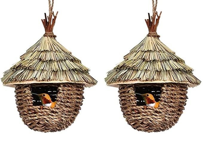 Comparer les prix de 2 pièces Nid d'oiseau, maison colibri pour l'extérieur suspendu, pour décoration de jardin