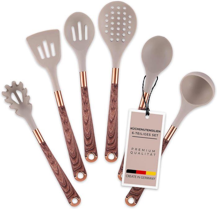 Ustensiles de cuisine - STEINBOCKER - 6 pièces - Silicone de haute qualité - Résistants à la chaleur
