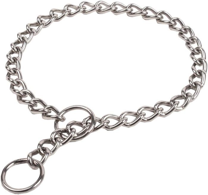 Meilleurs prix pour Collier étrangleur en acier inoxydable, durable et résistant, collier de dressage pour chiens, sans traction, haute qualité.