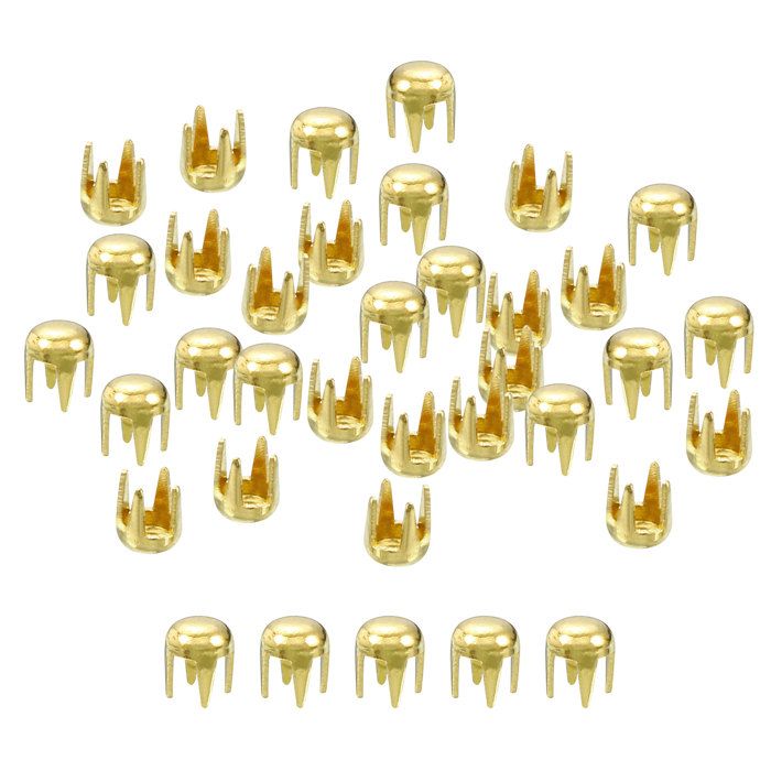 10 Ensembles De Capsules Pour Cordon Cuir 7mm Avec Fermoir Homard & Chaîne - DIY Bijoux Bracelets - Doré Clair - 8