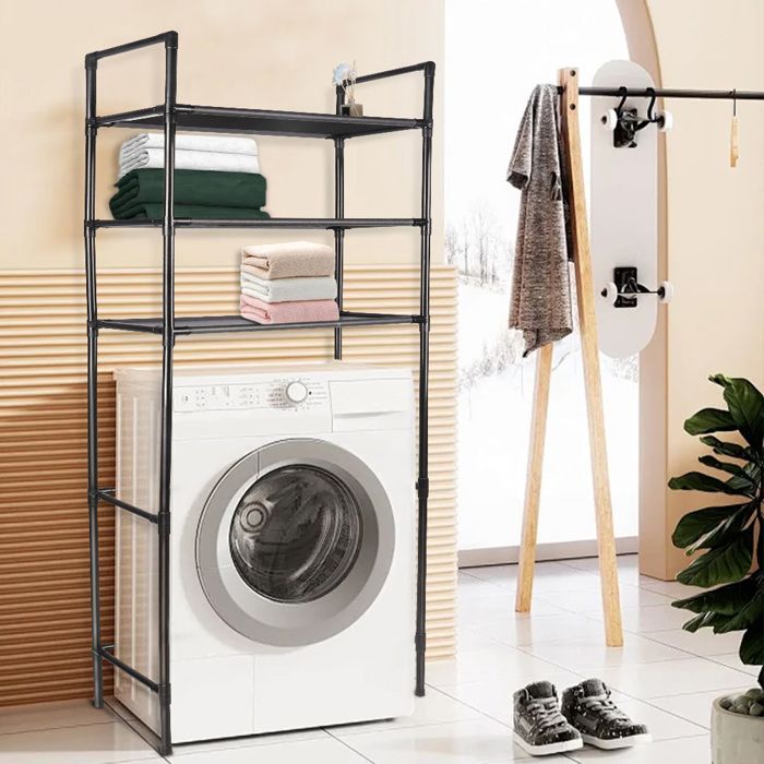 JEOBEST Étagère de Rangement à 3 Niveaux pour Machine à Laver - Économie despace - pour Salle de Bain au-Dessus des Toilettes