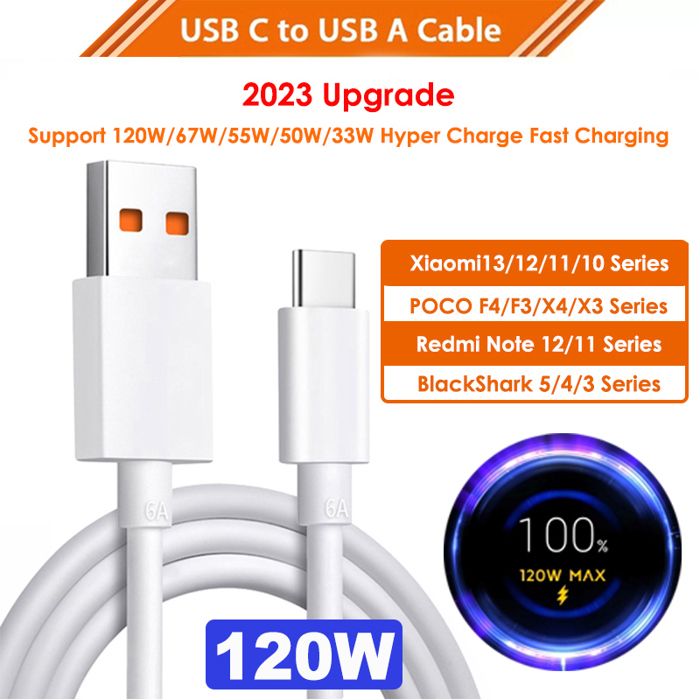 Chargeur Rapide Xiaomi 33W Officiel + Câble USB-C - Hyper Rapide Pour Redmi Note 11/12 Pro