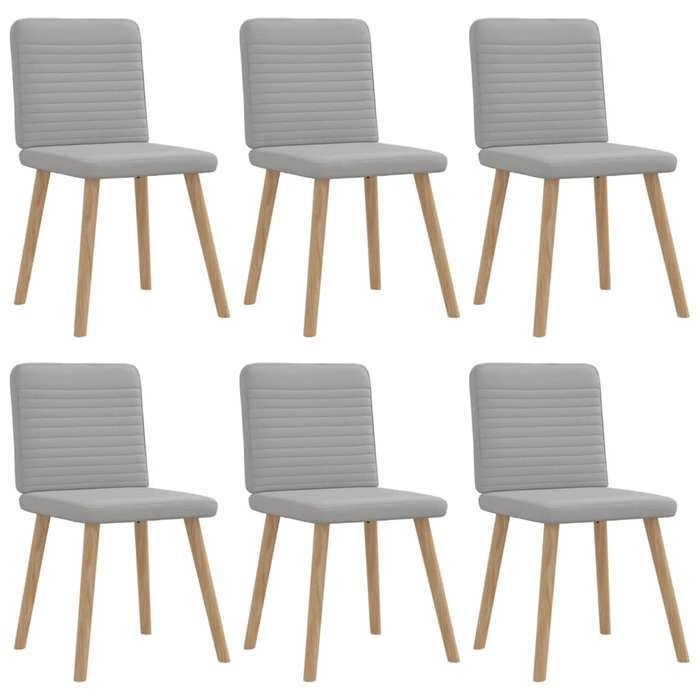 Chaises - JILI MAISON - Scandinave - gris nuage tissu(Lot de 6) LV303