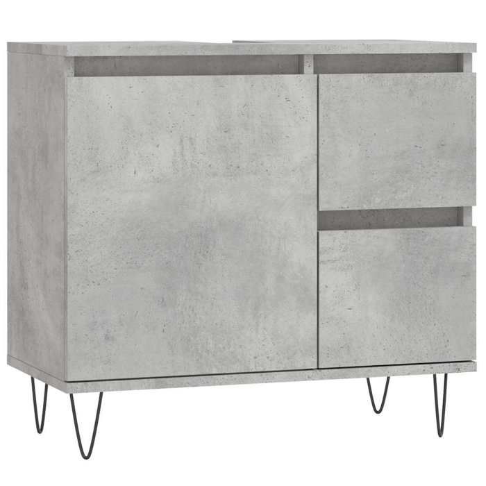 Armoire de salle de bain gris béton 65x33x60 cm--Mothinessto5270