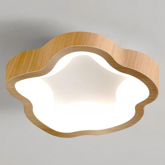 WOTTES Plafonnier LED Moderne Naturel - 14W Blanc froide Luminaire Fleur Lampe de Plafond pour Couloir Salle de bain 1pcs Dia 23cm