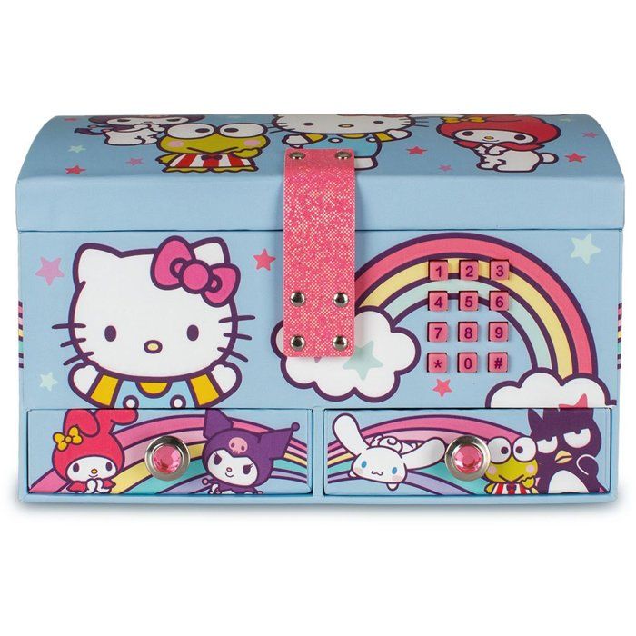 Grande boite a bijoux Hello Kitty verrouillable a code et effet sonore