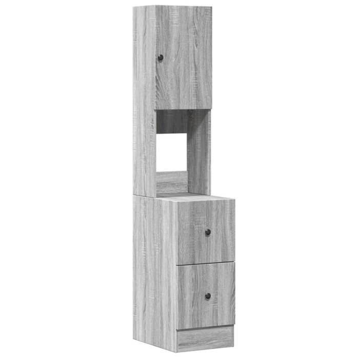 “Winter SaleTOP Placard suisine Gris - Armoire de cuisine sonoma gris 35x50x180cm - Bois d’ingénierie PRO96066