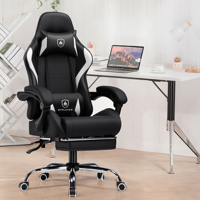 Chaise gaming ergonomique GTPLAYER Massage lombaire PU - vue 2
