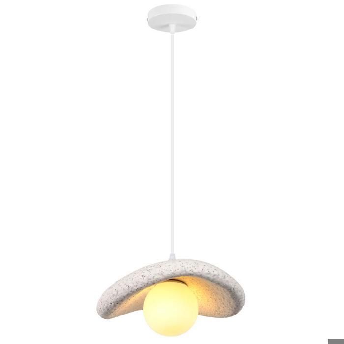WOTTES 1 x Moderne Suspension Luminaire Industriel Ø20CM Vintage G9 Lustre Plafonnier en Ciment Réplique Lampe pour Salon Chambre