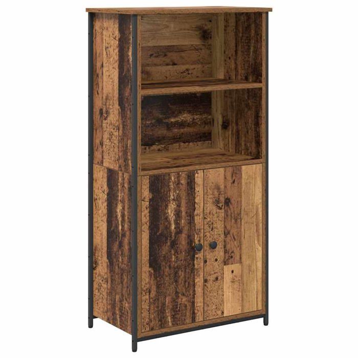 Armoire haute en bois dingénierie - vidaXL - Bois ancien - 62x36x1215 cm - 2 portes - Poids maximal 60 kg