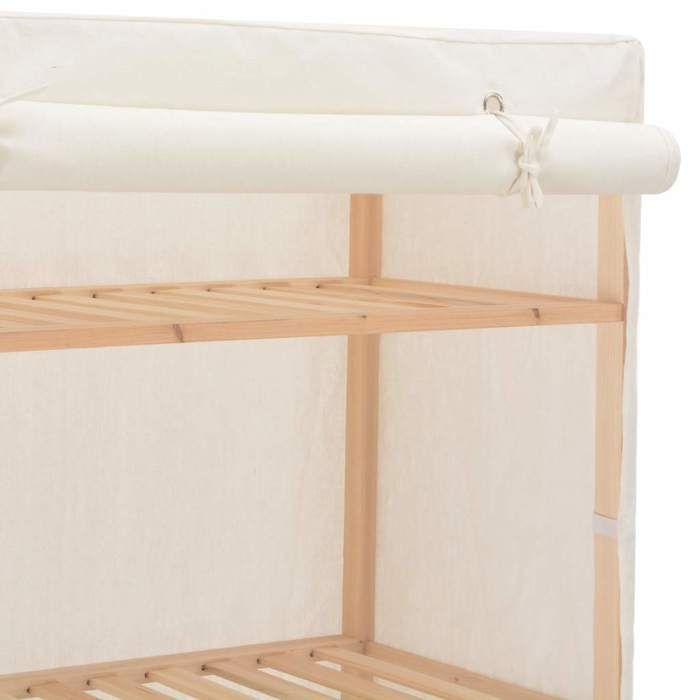 Moderne Garde-robe BURKE Armoire de chambre avec rangement Blanc 79x40x170 cm Tissu AA1870