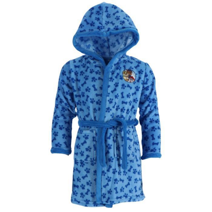 Peignoir garçon bleu Paw Patrol 100% polyester