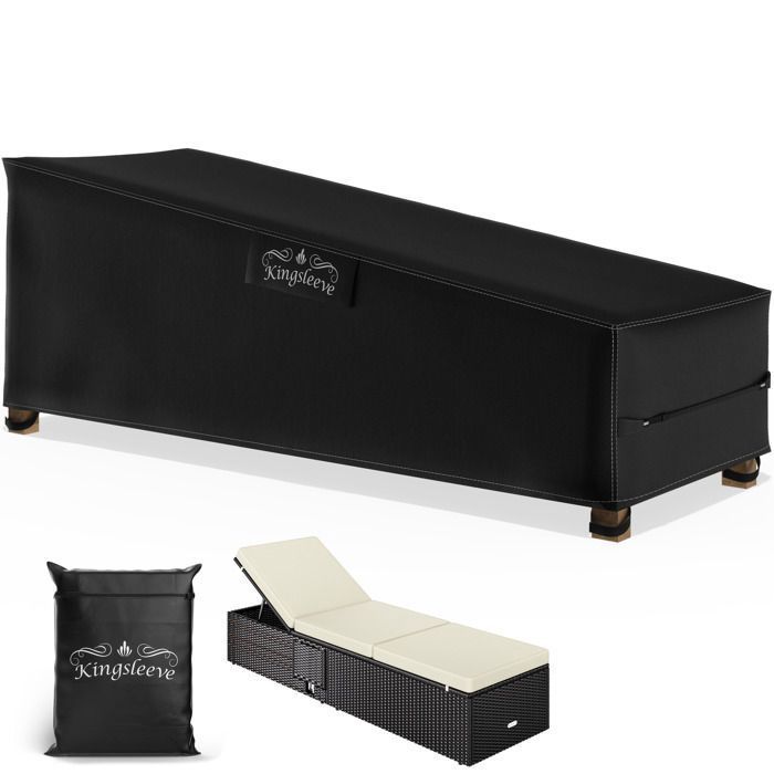 Housse pour transat de jardin Kingsleeve® en Tissu Oxford Bâche de protection imperméable pour meubles de jardin ou chaise longue