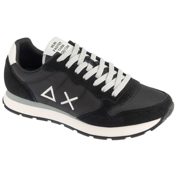 SUN68 Baskets Homme - SUN68 - Tom Solid - Noir - Daim-Nubuck - Lacets