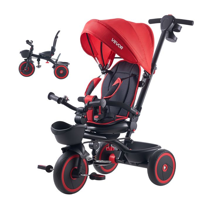 Tricycle Évolutif pour Enfants de 1 à 5 Ans-VEVOR-Tricycle Bébé