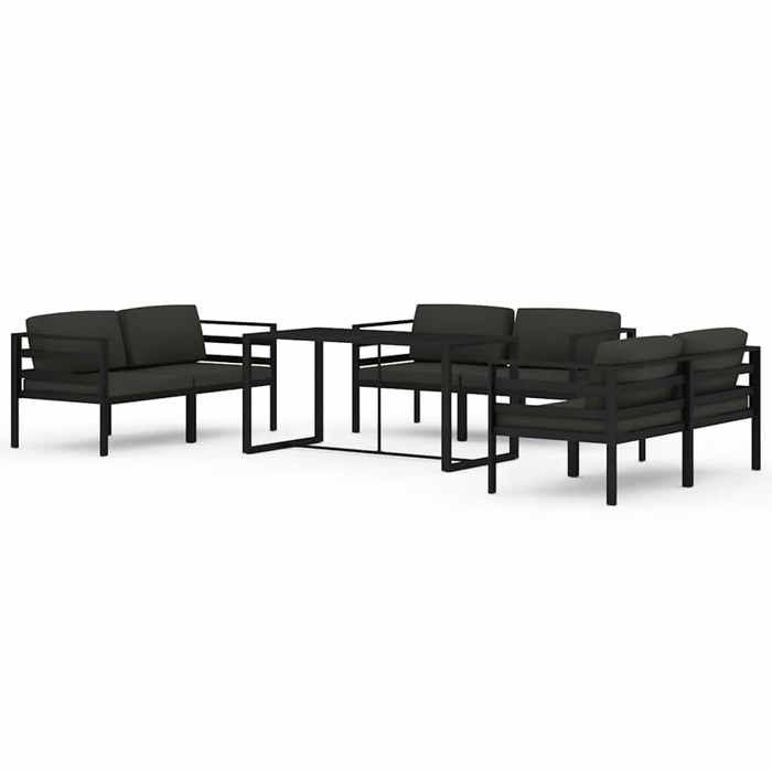 Maison Exclusive - Salon de jardin 7 pcs avec coussins Aluminium Anthracite