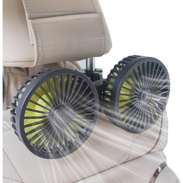 Ventilateur de voiture - Ventilateur pour siège arrière - Climatisation USB - Refroidisseur de voiture - Ventilateur USB 5V pour