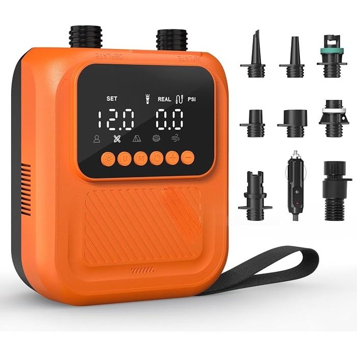 Gonfleur Paddle Electrique 20 PSI Gonflage Dégonflage Arrêt Automatique Pompe