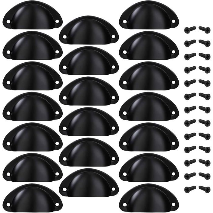 6pcs Poignée d’Armoire Invisible Poignées Meuble Tiroir Poignées de porte Dissimulées Poignée Encastrée Affleurante -64mm