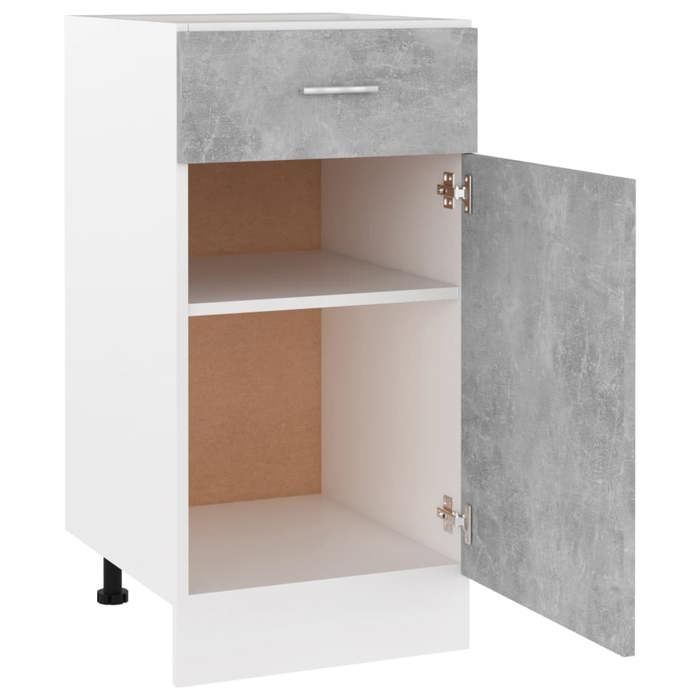 Armoire de cuisine Gris béton 40x46x81 5 cm Aggloméré_2 ans garantie_65840