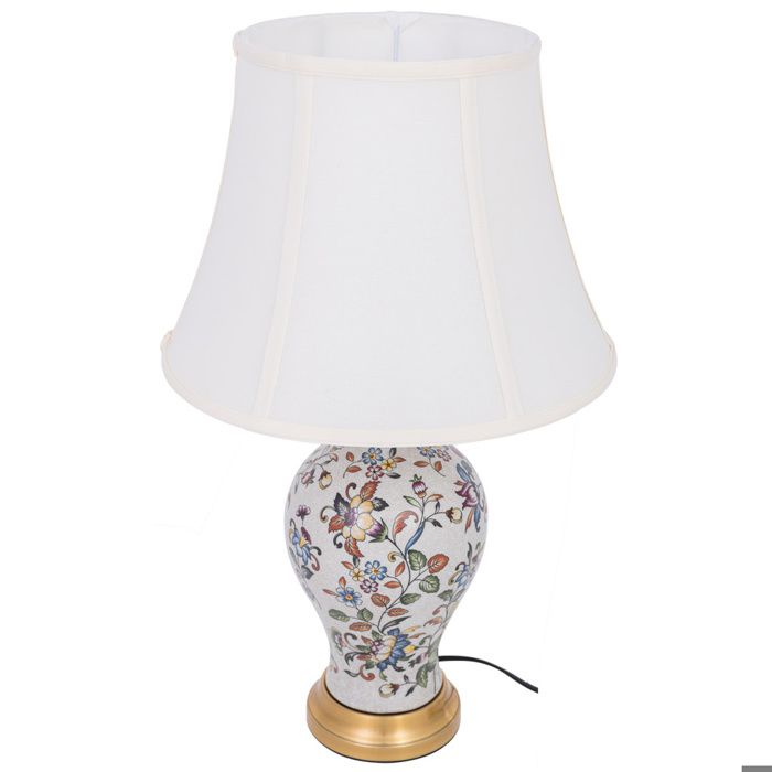 Lampe de table en céramique blanche 33 x 53 cm (h) Lampe de table en céramique blanche 33 x 53 cm (h)