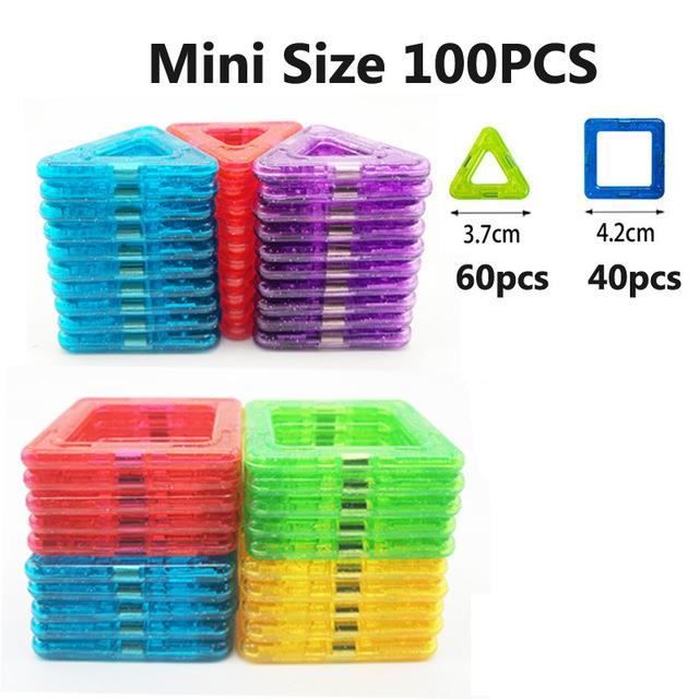 Lot De 100 Blocs De Construction Magnétiques 2,5 Cm – Jouet STEM Créatif Pour Enfants Dès 4 Ans – Construction Forestière Immersive