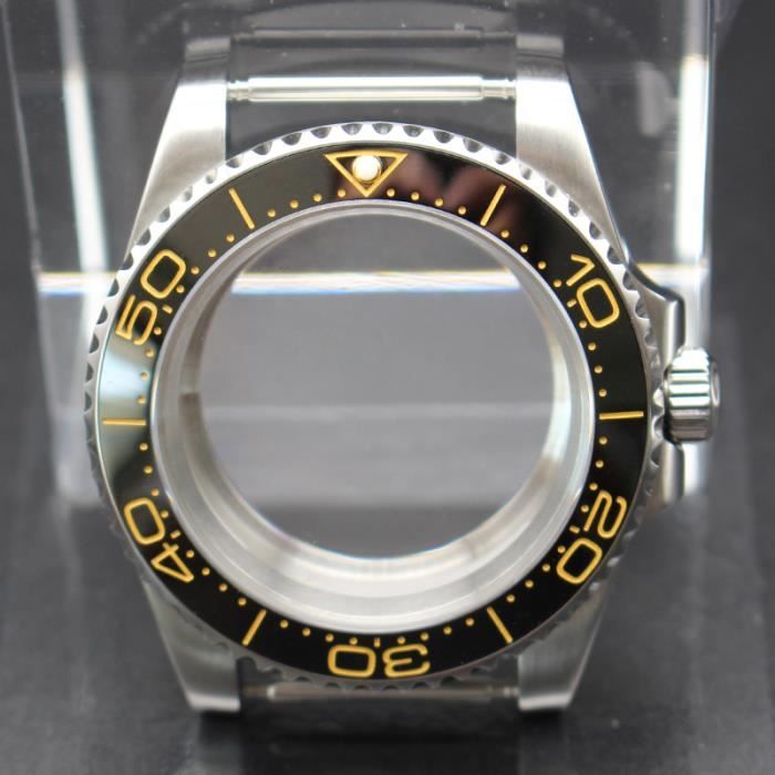 Boîtier De Montre 40mm Acier Inoxydable - Lunette Céramique - Pour NH35/NH36/4R