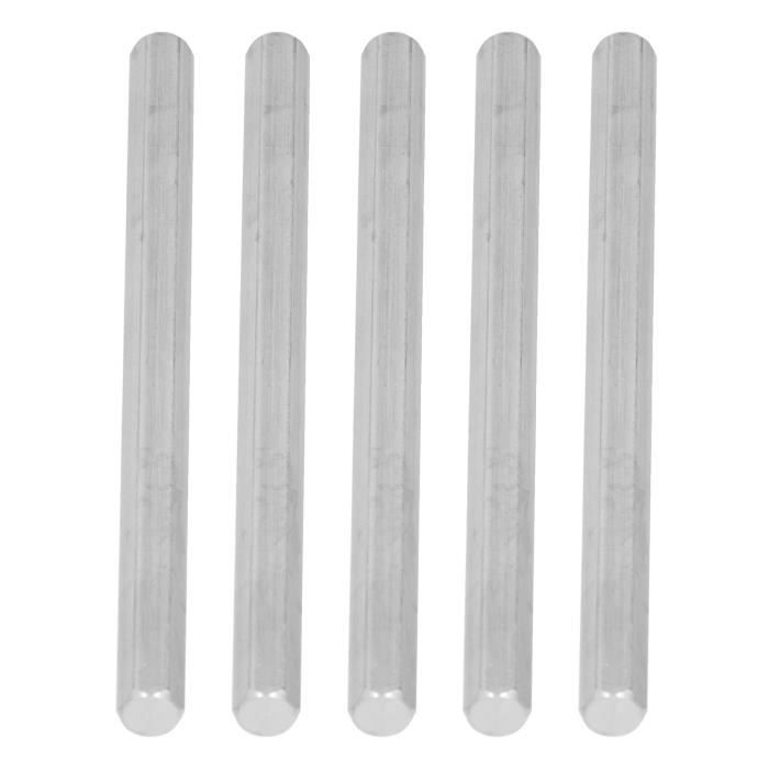 Sourcing Map 5pcs Tige Acier Inoxydable 304 6mm X 300mm - Barre Ronde Solide