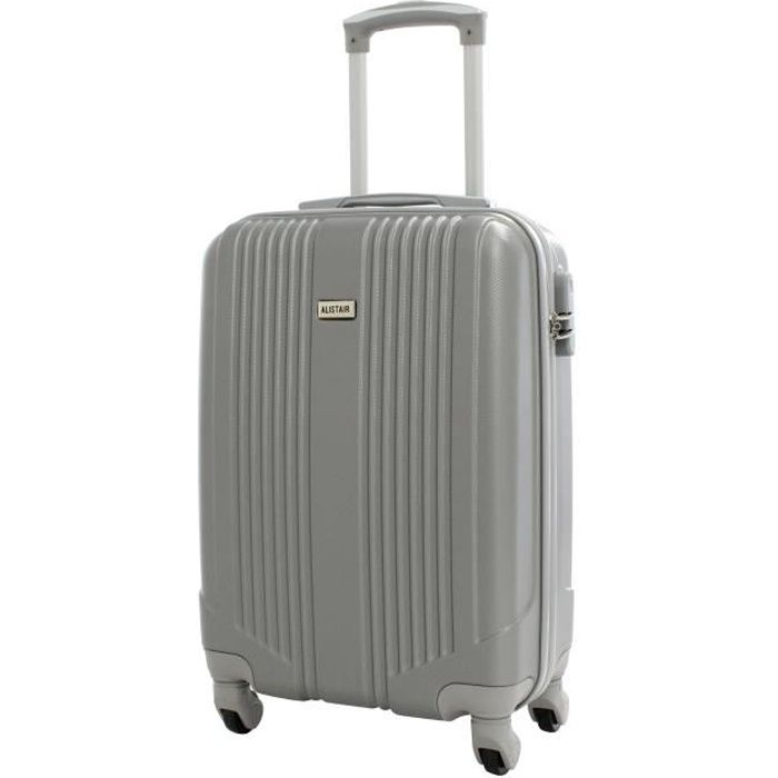valise cabine 55cm - alistair airo - abs ultra légère et résistante - grey - marque française