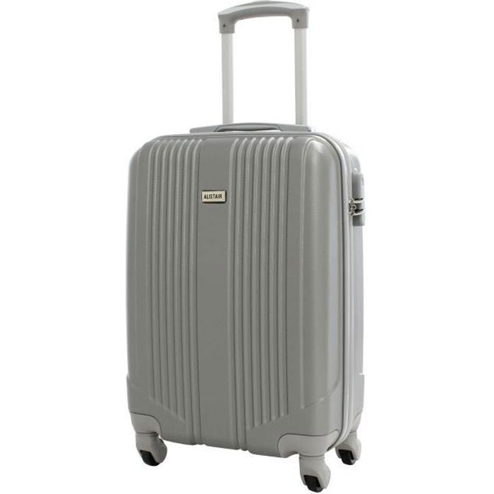 Valise Cabine Rigide ABS 4 Roues - 55x40x20cm, Couleur Graphite, Serrure TSA