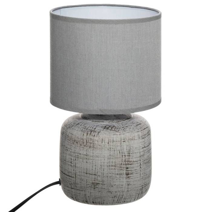 Lampe Salta céramique gris 26.5cm - Atmosphera Créateur dintérieur