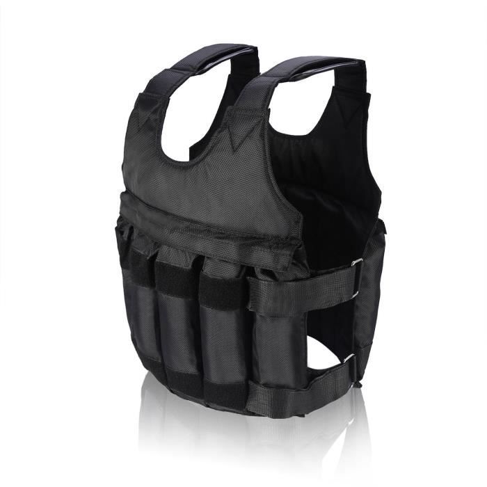 Gilet lesté réglable, 50 kg, gilet d'exercice lesté robuste pour