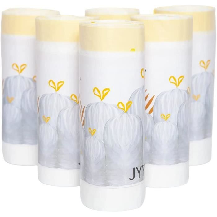 50L Cordon De Serrage Sac Poubelle, Transparent, 2 Rouleau-120 Compte
