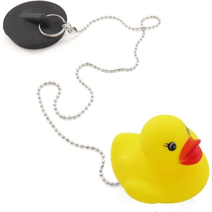 Bouchons D'évier En Caoutchouc Avec Chaîne, 4 Pièces, Pour