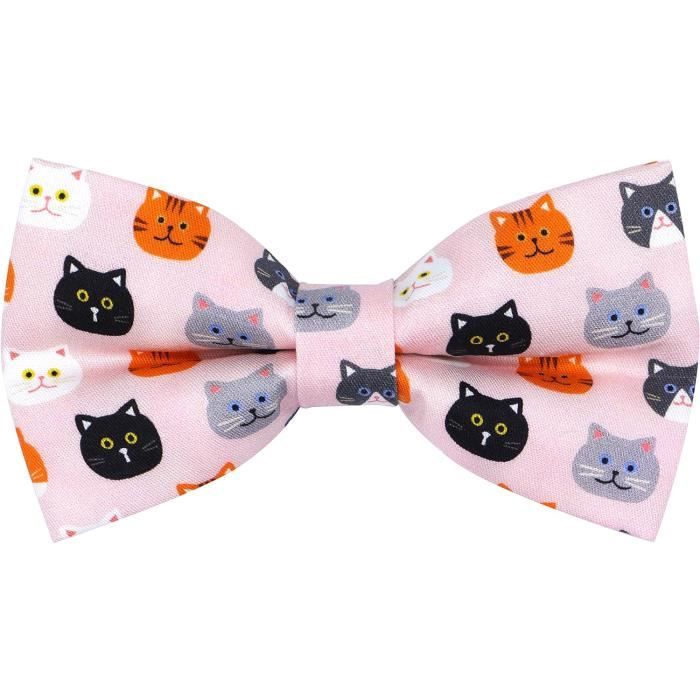 Nœud Papillon Pré-noué à Carreaux Roses – Pour Femme Et Fille, Polyester