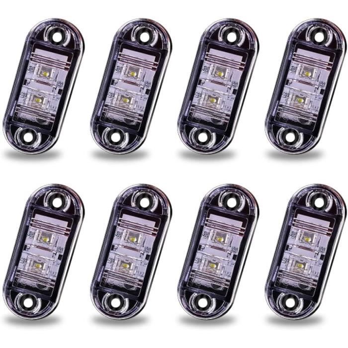 100-Pack TMH 3/4 Pouce Ambre LED Marqueur Lumières pour Remorque, Camion, RV - 12V DC