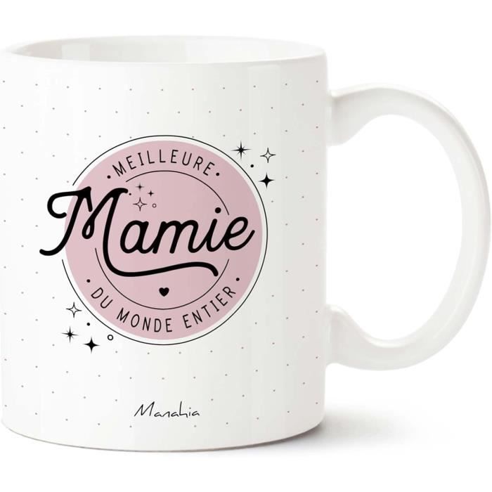 Mug Cadeau Mamie-Meilleure Mamie Du Monde Entier-Avec Boite Kraft-330 ...