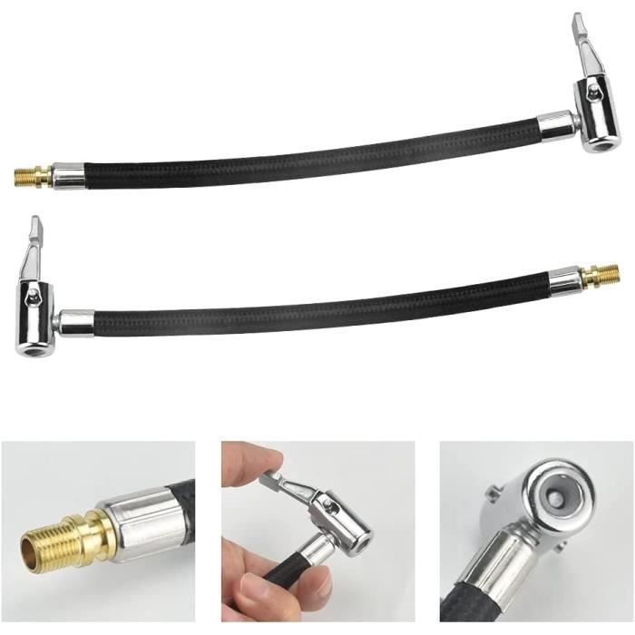 2 Tuyaux De Gonflage JRJRN - Adaptateur Valve Pneu Voiture/Vélo/Compresseur