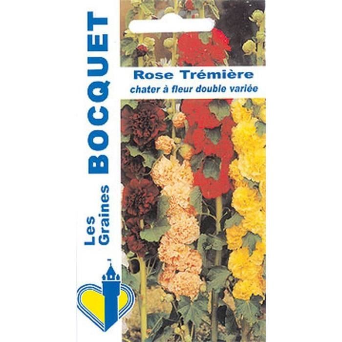Sachet de Rose Trémière Chater double variée - 1,5 g - fleur vivace - LES GRAINES BOCQUET