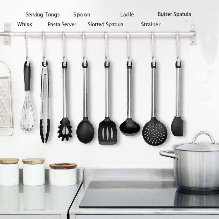 Tonsee®8pcs Kitchen ustensiles de cuisine ensemble de 8 pièces de haute résistance à la chaleur des outils de cuisson ZZF71118611A