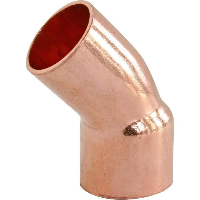 Raccord coude mâle M.15X21(1/2'') cuivre à visser - (lot de 2