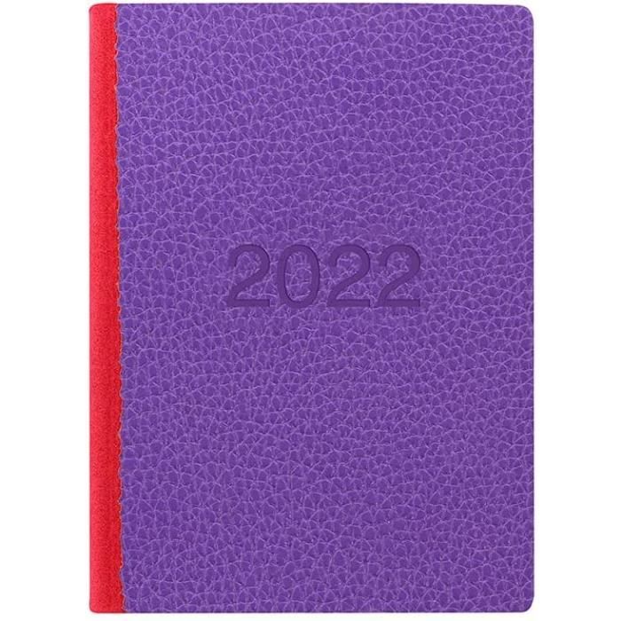 Agenda semainier 2022 bicolore Violet Format A6 22081203 553
