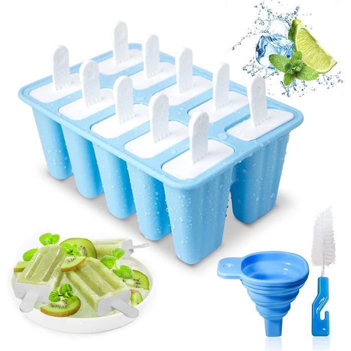 Moule à Glace En Silicone Pour Enfants - Sans BPA - Avec Bâtonnets Et