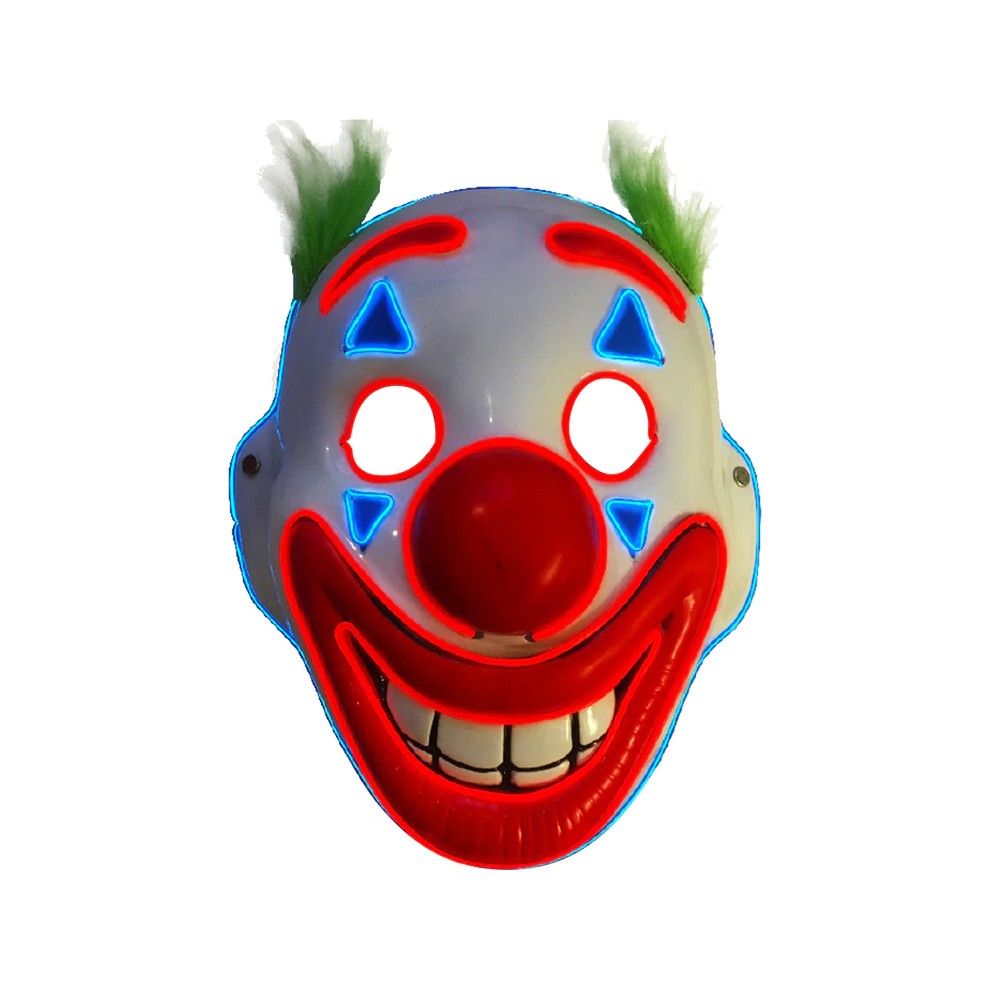 Masque du Joker en PVC avec LED pour adulte - Multicolore