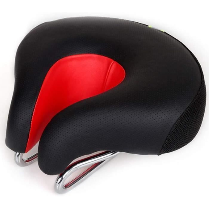 Selle Vélo Sans Nez Confortable - Siège Large Réfléchissant Homme/Femme